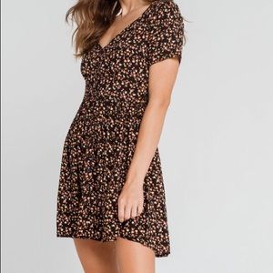 Ivy & Main Ditsy Button Front Floral Dress